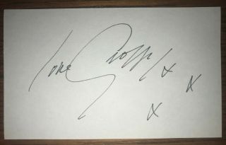 George Michael Vintage Signed 3x5 Index Card Musician Singer Songwriter Wham