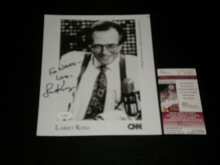 Larry King Cnn Signed Autographed 8x10 Photo Jsa Certified