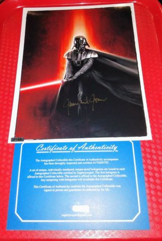 James Earl Jones Signed Autographed Photo 8 X 10 W/holo Star Wars Darthvader
