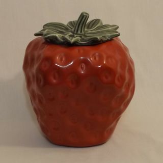 Vintage Strawberry Cookie Jar By Mccoy Pottery 263 Usa