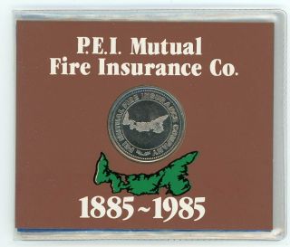 1885 - 1985 Pei Mutual Fire Insurance Co Canada Medal & Canadian Coin Set