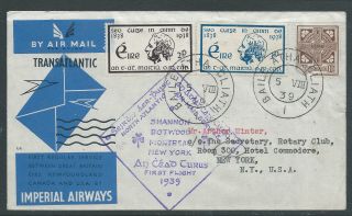 Imperial Airways Ireland 1939 First Flight Foynes York