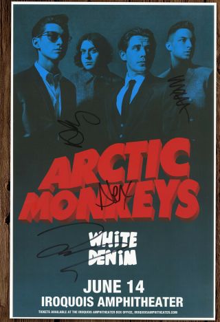 Arctic Monkeys Autographed Gig Poster Matt Helders,  Jamie Cook,  Alex Turner