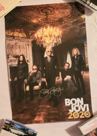Jon Bon Jovi Hand Signed 2020 Poster 13x19 " Autographed Silver Ink In Hand