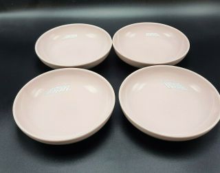 Russel Wright Iroquois Casual Set Of 4 Dessert Sauce Bowls Sherbet Pink 5 5/8