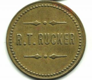 C1910 - 1930 Antioch Tn R.  T.  Rucker Farm Gilt Token - Berry Picking,  One Gallon