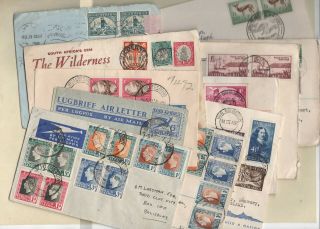 South Africa 1930s - 50s Cover/fdc Lot: Voortrekker,  Wilderness Hotel,  Airmail Etc