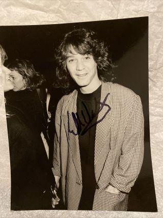 Edward Van Halen Signed 8x10 Photo Eddie Autographed 1989