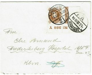 Denmark 1933 Kobenhavn Cancel On Local Cover,  10 Ore With Control Number
