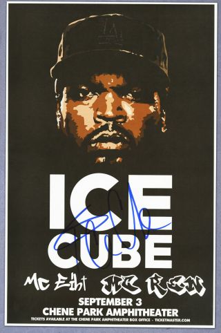 Ice Cube Autographed Concert Poster 2016 Nwa,  You Know How We Do It