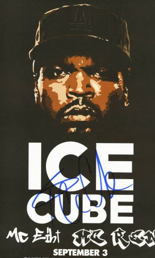 Ice Cube autographed concert poster 2016 NWA,  You Know How We Do It 3