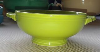 Vintage Fiesta Ware Cream Soup Bowl 1950s Chartreuse