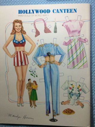 Hollywood Canteen Paper Dolls Of Ww Ii By Marilyn Henry,  Signed,  ©️1993