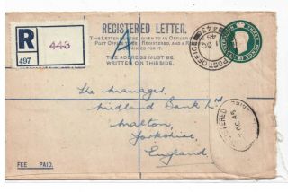 Malta - Gb Geo Vi 3d Forces Postal Stationery Envelope To Uk Ex - Malta Fpo 443 1945