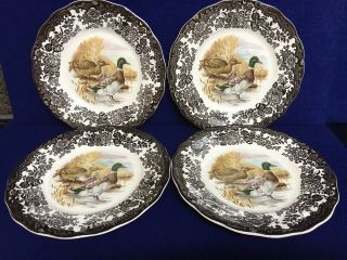 Royal Worcester Spode Game Series Set Of 4 Mallard Duck Salad Plates 2