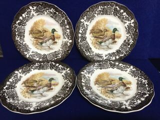 Royal Worcester Spode Game Series Set Of 4 Mallard Duck Salad Plates 3