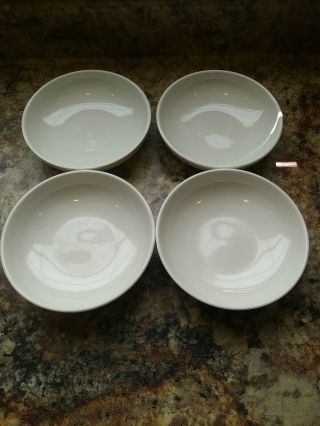 Russel Wright Iroquois Casual White Fruit/dessert (sauce) Bowl Set Of 4 Crate