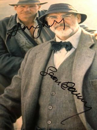 Sean Connery Harrison Ford Indiana Jones Signed 8 X 10 Photo Picture
