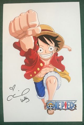 One Piece Voice Actor Colleen Clinkenbeard As Luffy Signed 11x17 Photo Fist