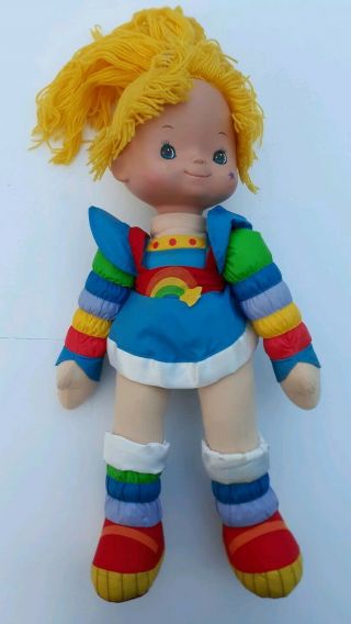 Rainbow Brite Bright Stuffed Plush Hallmark Doll Toy Play Plastic Head Soft Body
