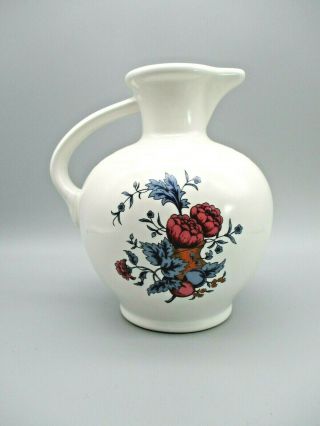 Fiestaware White With Flowers Fiesta Carafe Pitcher Homer Laughlin Hlc Usa