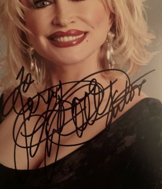 Dolly Parton signed autograph 8x10 RARE Photo To Jerry With Top Loader 2