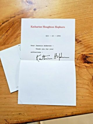 Katherine Hepburn - Tls - Typed Signed Letter