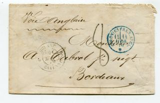 Guyane Pre - Philatelic Cover Cayenne To Bordeaux France 1870