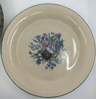 Home & Garden Party Stoneware Floral Dinner Plates Set of 4 3
