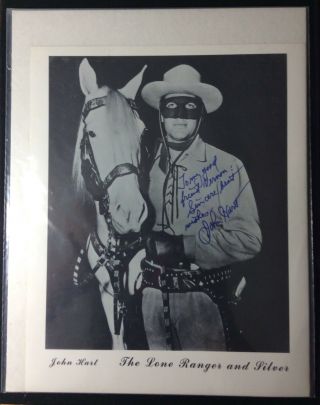 John Hart " The Lone Ranger " Signed Memorabilia