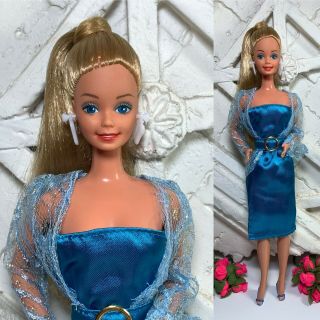 Vintage Mattel Superstar Era Loving You Barbie Doll In Clone Fashion