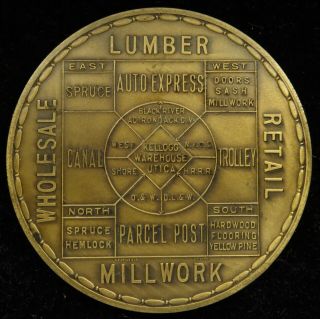 1927 Charles C Kellogg & Sons Lumber Utica NY 100th Anniversary Medal 3 