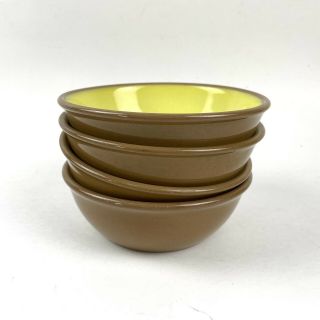 Set of 4 Taylor Smith Taylor Chateau Buffet Bowls,  Brown Yellow 2