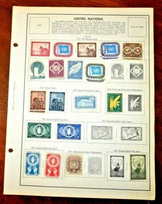 Catalinastamps: Un Stamp Lot,  121 Stamps On Pages,  1951 - 1964,  Lot E