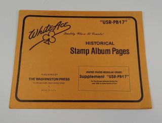 White Ace United States Regular Issue Supplement Usr - Pb17 1986 Stamp Album Pages