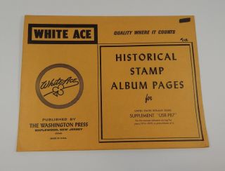 White Ace United States Regular Issues Supplement " Usr - Pb7 " 1974 - 75 Stamp Album