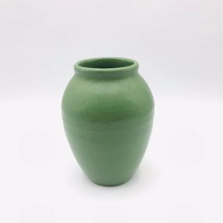 Vintage Art Pottery Matte Green Arts Crafts Vase 5 "