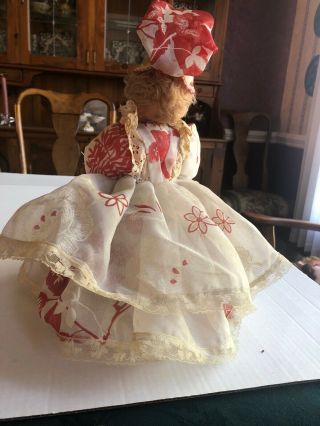 Dish Soap Bottle Doll Handmade Figure Grandma Holly Basket Vintage 13 