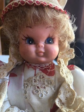 Dish Soap Bottle Doll Handmade Figure Grandma Holly Basket Vintage 13 