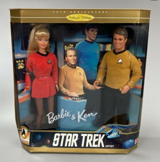 Star Trek Barbie And Ken 30th Anniversary Gift Set 1996 Collectors Edition Read