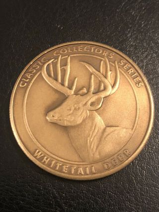 Vintage Hunting National Rifle Nra Whitetail Deer Classic Collectors Brass Coin