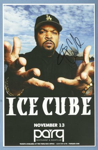 Ice Cube Autographed Concert Poster Straigh Outta Compton,  Nwa
