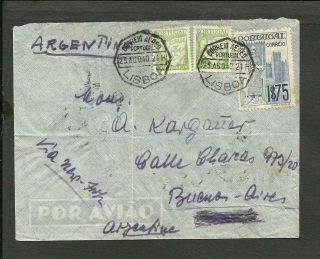Portugal To Argentina Air Mail Cover 1940,