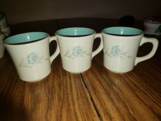 Taylor Smith Taylor Blue Flower Ever Yours Boutonniere 3 Coffee Cups Mugs