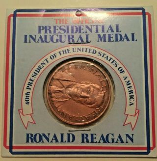 Ronald Reagan Presidential Inaugural Copper Medal 1981,  In