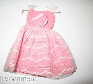 Vintage Barbie Skipper Doll Clothes Fashion Pak Party Pink Dress