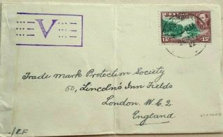 Ceylon 1942 Censored Cover To England With V For Victory Morse Code Cachet