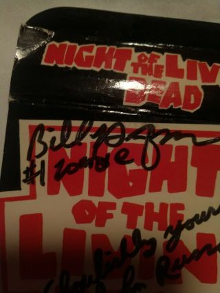 Bill Hinzman & John Russo Autograph Signed Night Of The Living Dead VHS cover 2