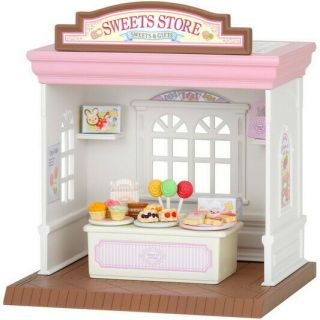Sylvanian Families - Village Cake Shop,  Candy Wagon And Sweet Store