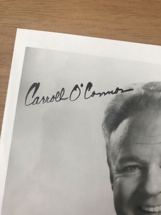 Carroll O ' Connor Signed/Autographed 8x10 Photo All in the Family/Archie Bunker 2